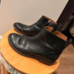 SARTO By Franco Sarto Black Leather Ankle Boots